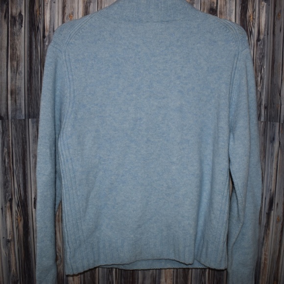 Point Sur J. Crew Mockneck Heather Blue Sweater XL - Picture 6 of 7